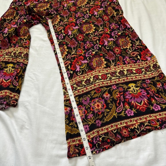 Anthropologie Kachel 12 Floral Jumpsuit ~ Wide Crop Leg Boho Festival Y2K - Picture 7 of 10
